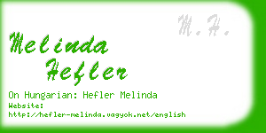 melinda hefler business card